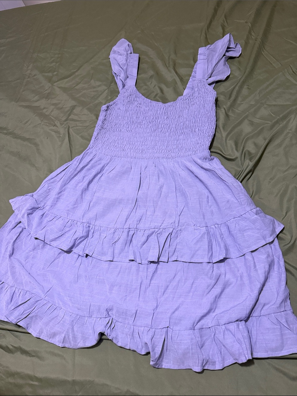 Lavender Ruffle Mini Sundress